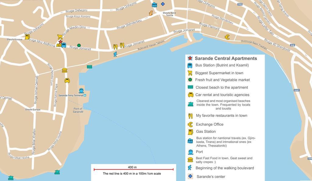 Work-Friendly Central Apartments, Saranda Szoba fotó